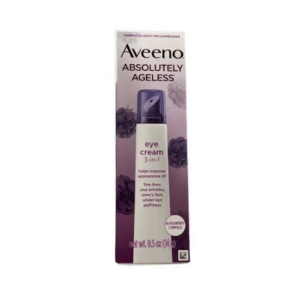 Aveeno Absolutely Ageless Eye Cream 0.5oz 3-in-1 Wrinkles Lines Blackberry - Picture 3 of 5